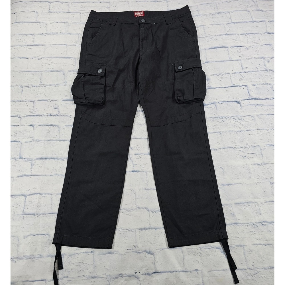 Matchstick Cargo Pants Mens 40x31 Black Tactical Multi Pocket Utility Gorpcore